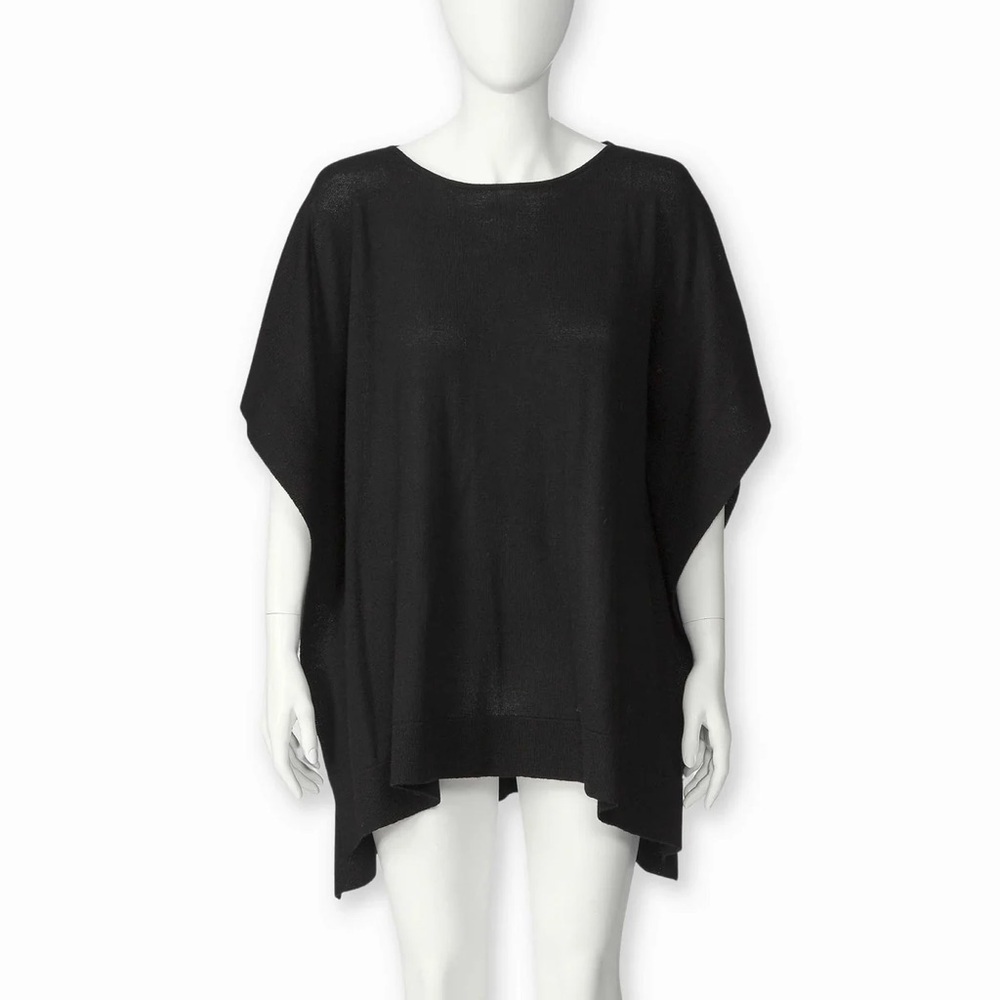 Alicia Adam’s Alpaca Jamie Sweater Black Baby Alpaca One Size